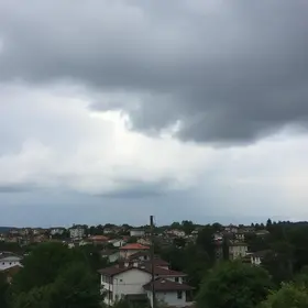 Brusque céu nublado pancadas rápidas