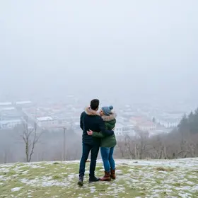 casal de Brusque enfrenta frio na Serra catarinense