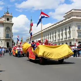 desfile de aniversário de Brusque