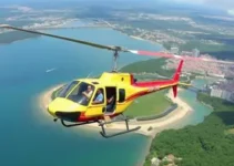passeio de helicóptero