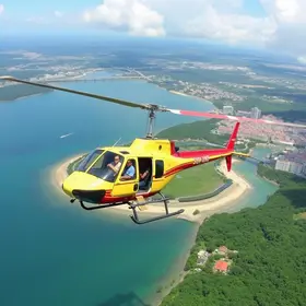 passeio de helicóptero